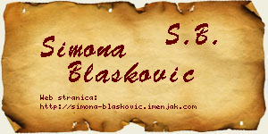 Simona Blašković vizit kartica